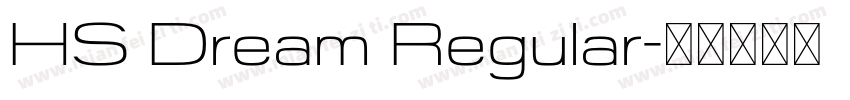 HS Dream Regular字体转换